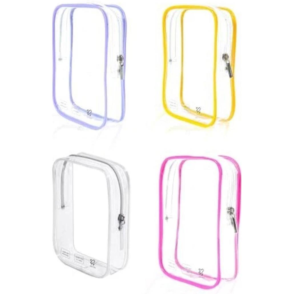 4 Pack Tsa Approved Clear Toiletry Bags
